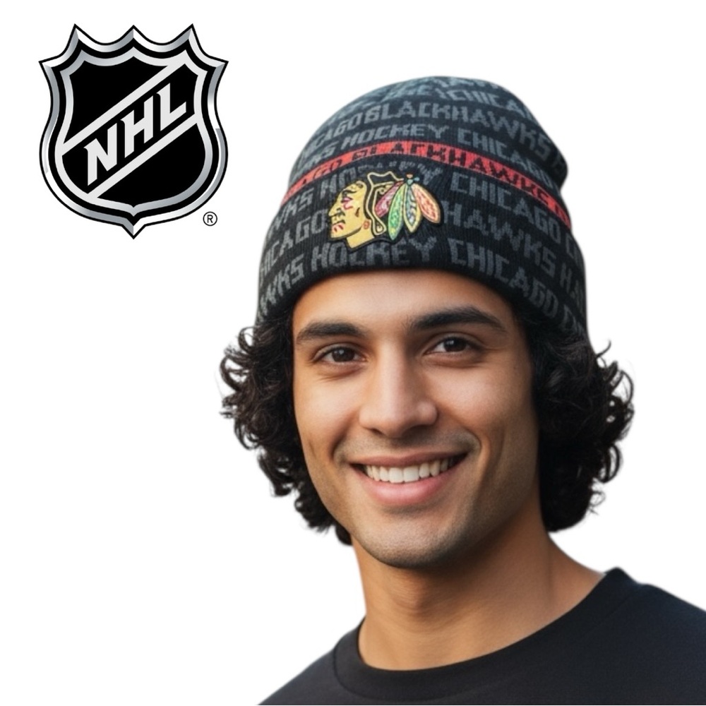 Fanatics Pro NHL‎ Chicago Blackhawks Logo Beanie - OSFM